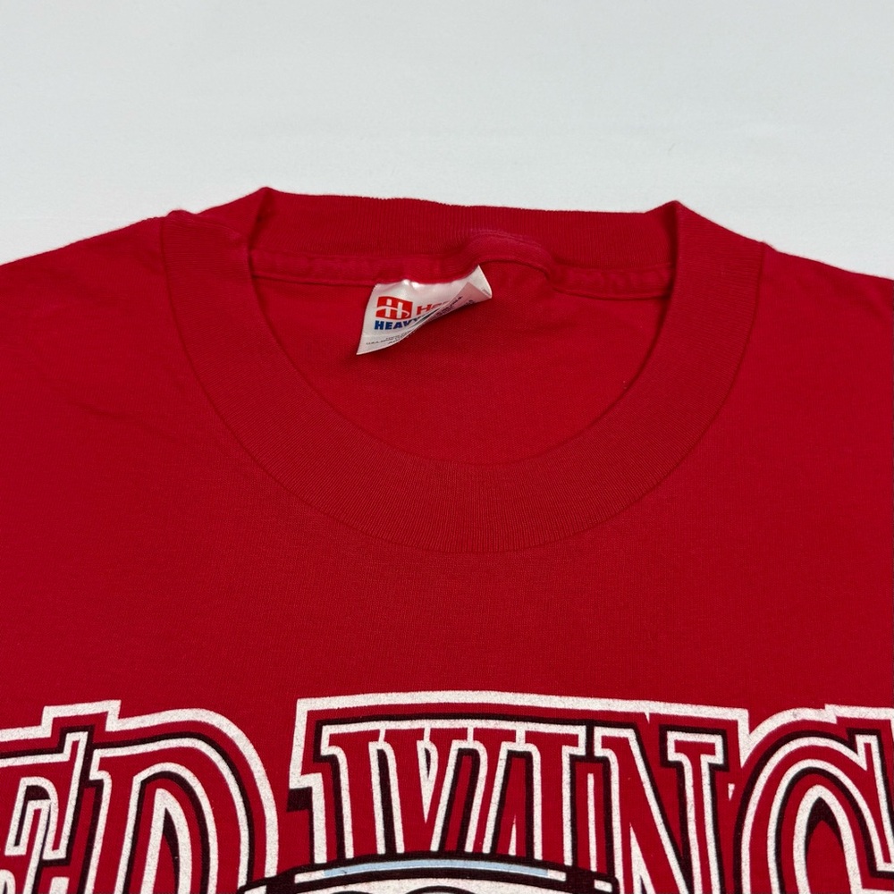 Vtg Detroit Red Wings Mens T-Shirt Sz Large Y2K Stanley Cup Short Sleeve A1 - Picture 5 of 7